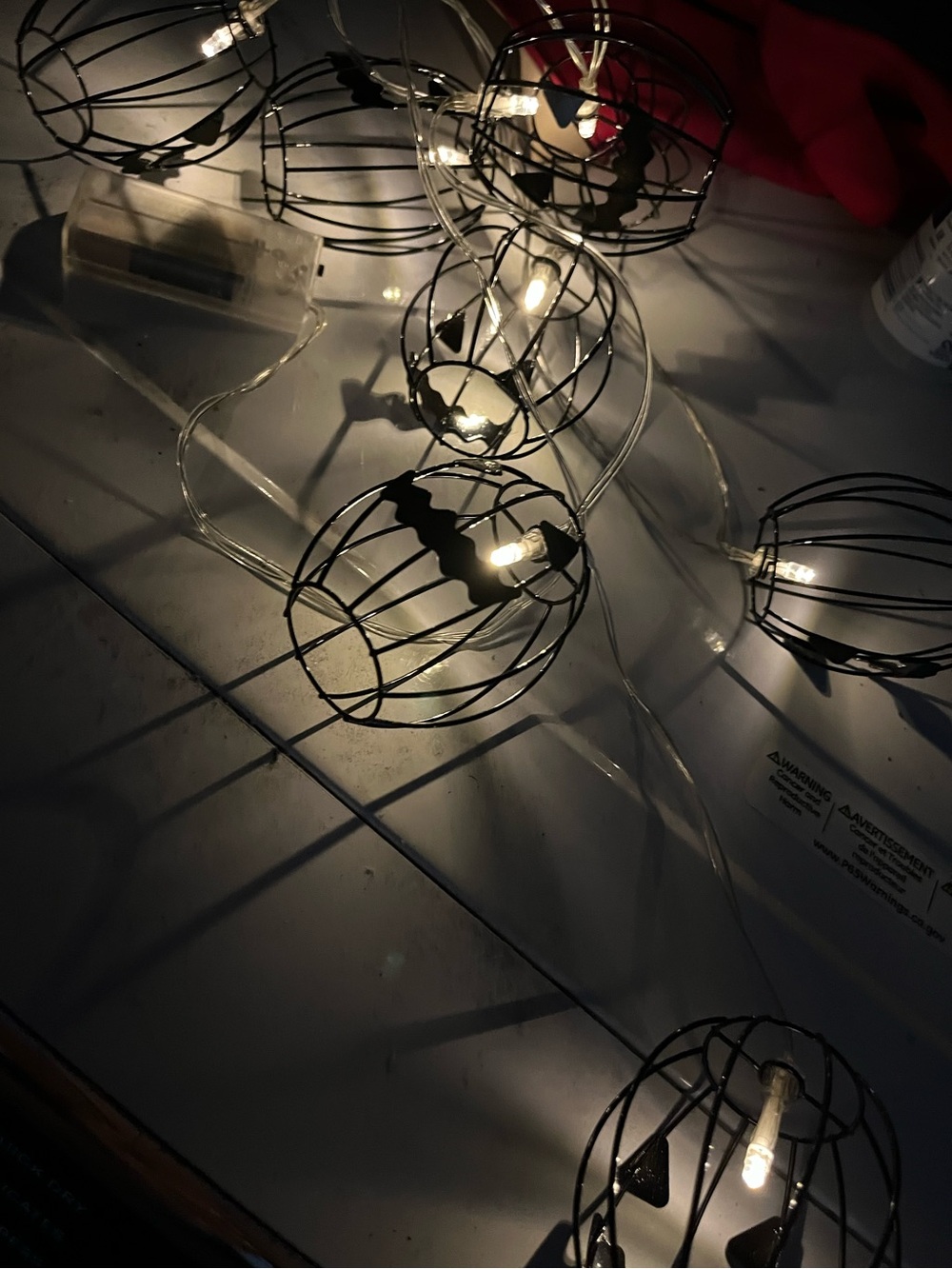 Rustic Metal Jack-o’-lantern String Lights 72in/6ft Lightweight Soft Glow - Picture 3 of 4
